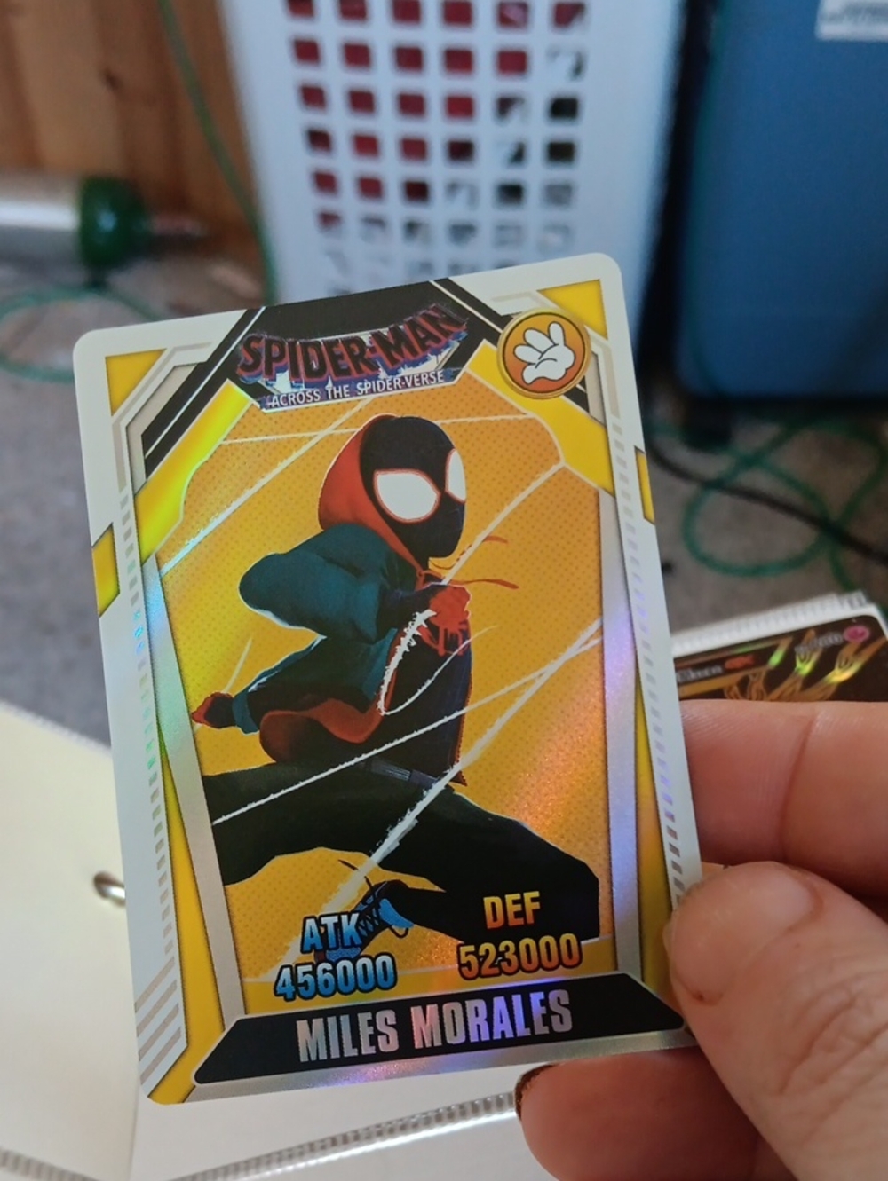 Spiderman Miles Morales Trading Card - Yellow, Black, Blue